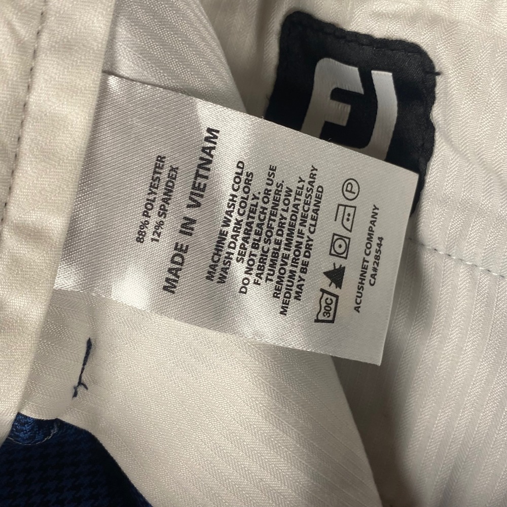 FootJoy Mens Golf Shorts Plaid Performance Stretch 36 Blue Athletic Summer Wear - Picture 6 of 12